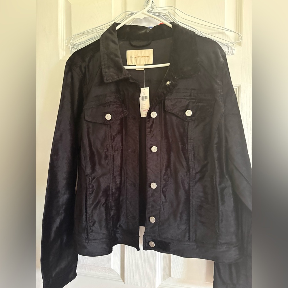 Anthropologie Black Jean Jacket